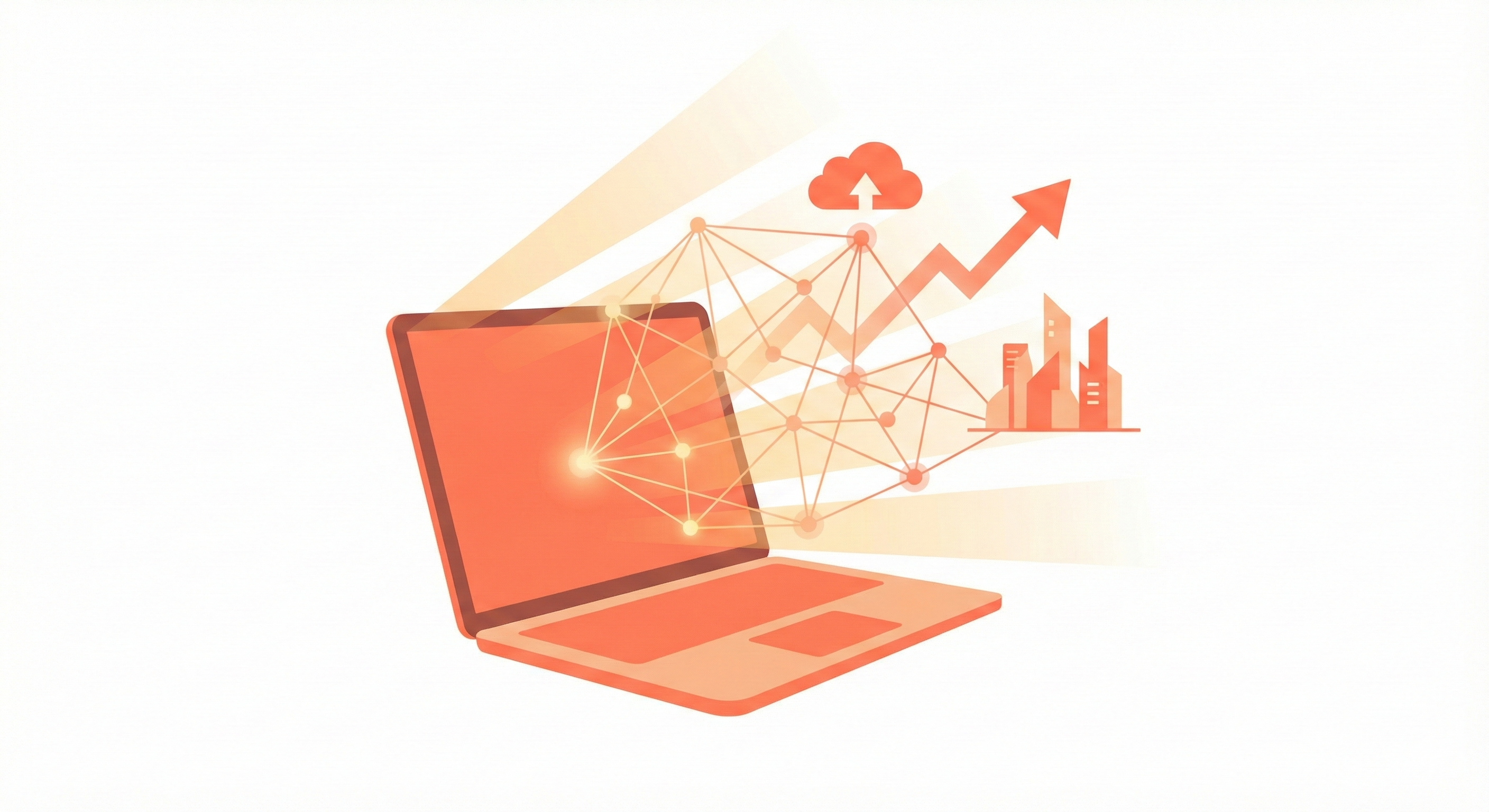 PCとネットワークのイラスト